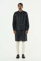 Warp line Bandi Jacket Set - Black view 1