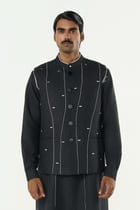 Warp line Bandi Jacket Set - Black view 3