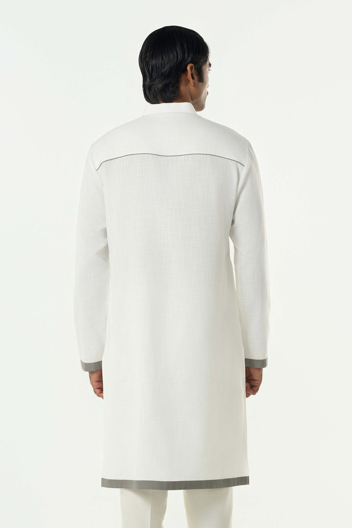 Circuit Pleat Kurta - White - image 2