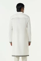 Circuit Pleat Kurta - White view 2