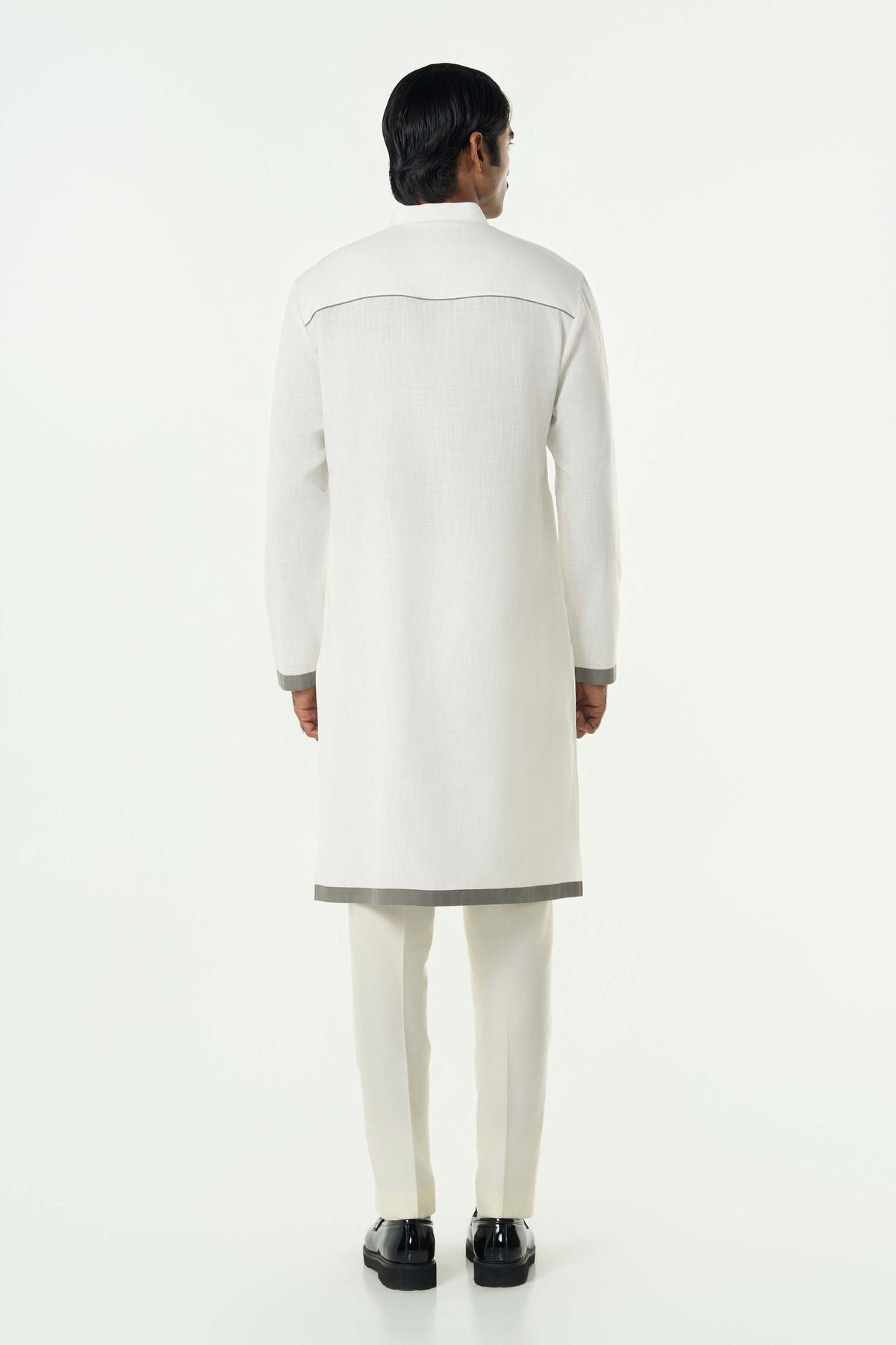 Circuit Pleat Kurta - White - image 4