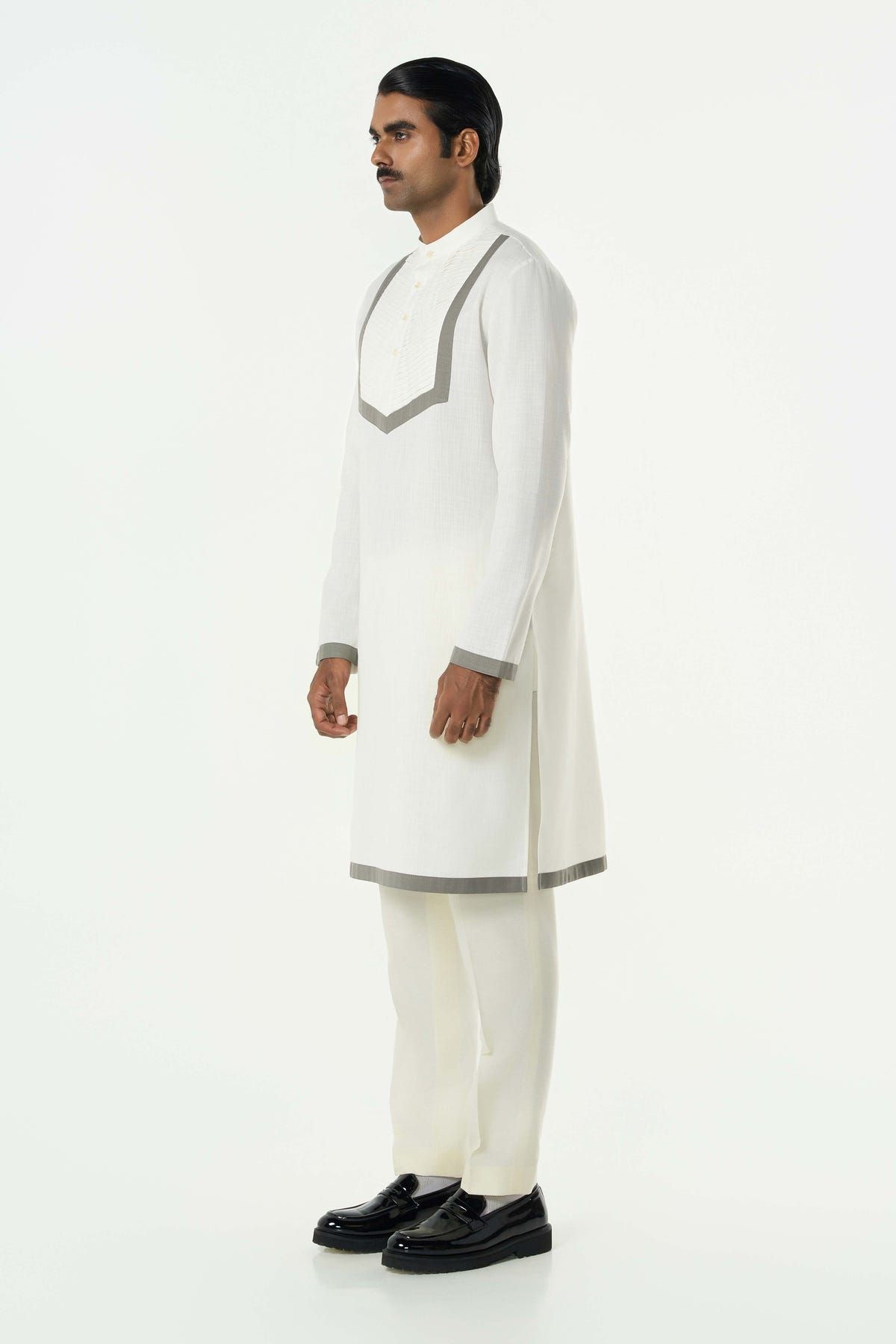 Circuit Pleat Kurta - White - image 5