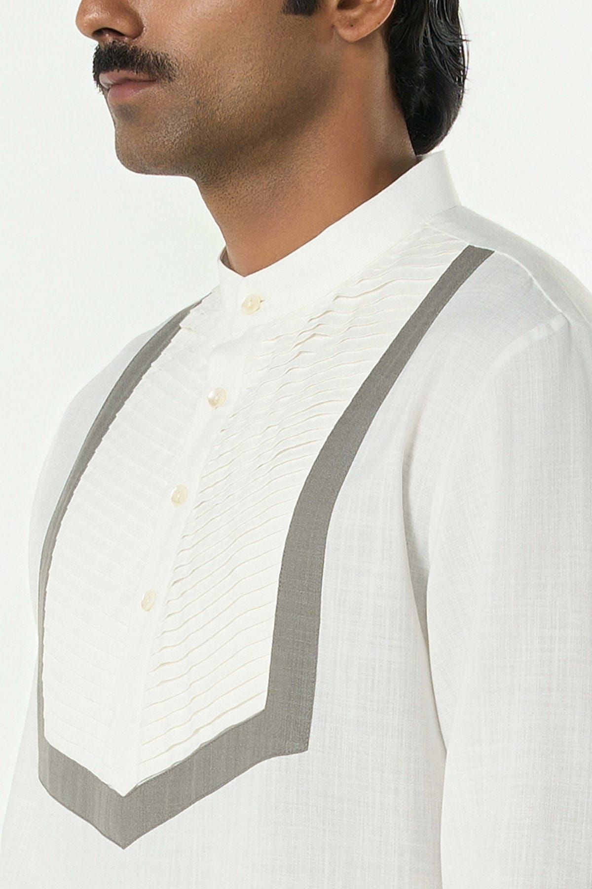 Circuit Pleat Kurta - White - image 6
