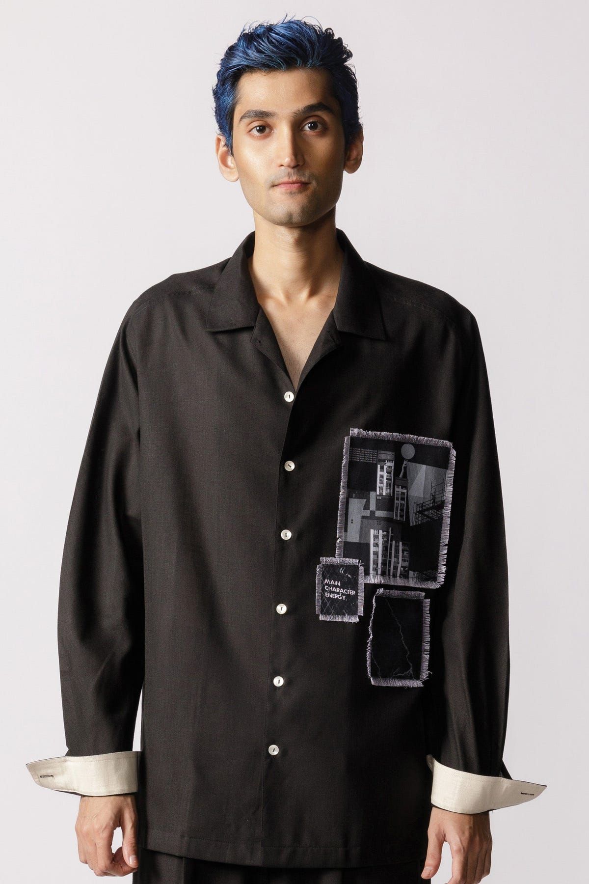 Oversized Patch work shirt - image 1
