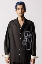Oversized Patch work shirt view 1