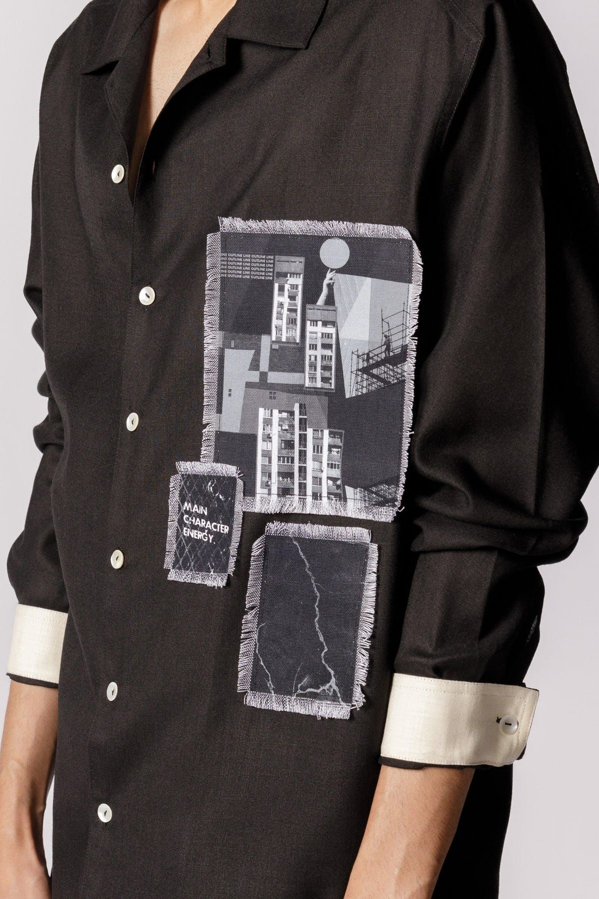 Oversized Patch work shirt - image 2