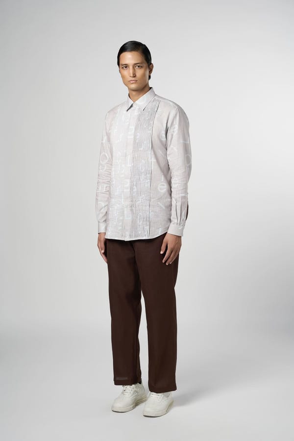 Line out Line — Singature Print Day Shirt