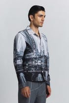 City Perspective Print Shacket view 3