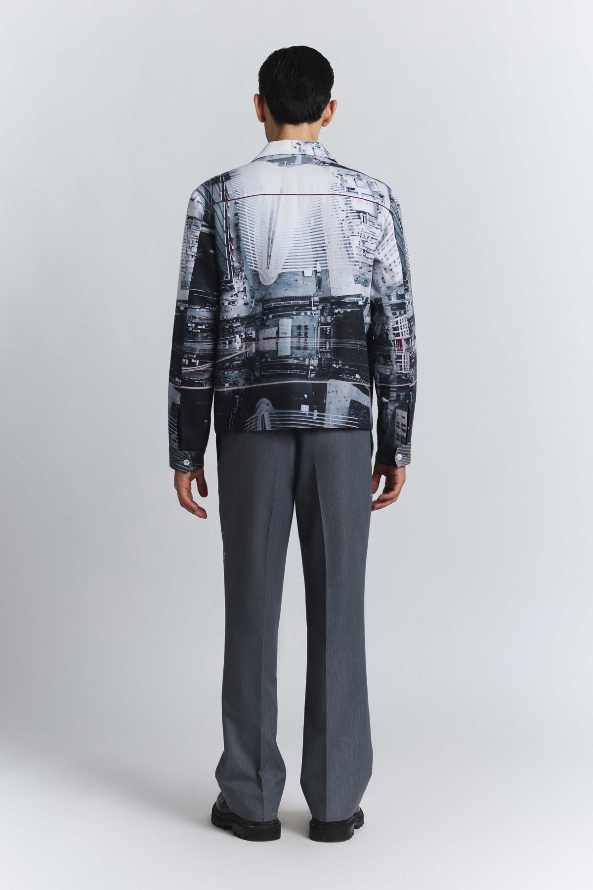 City Perspective Print Shacket - image 5