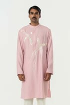 Axis Embroidered Kurta - Pastel Pink view 1