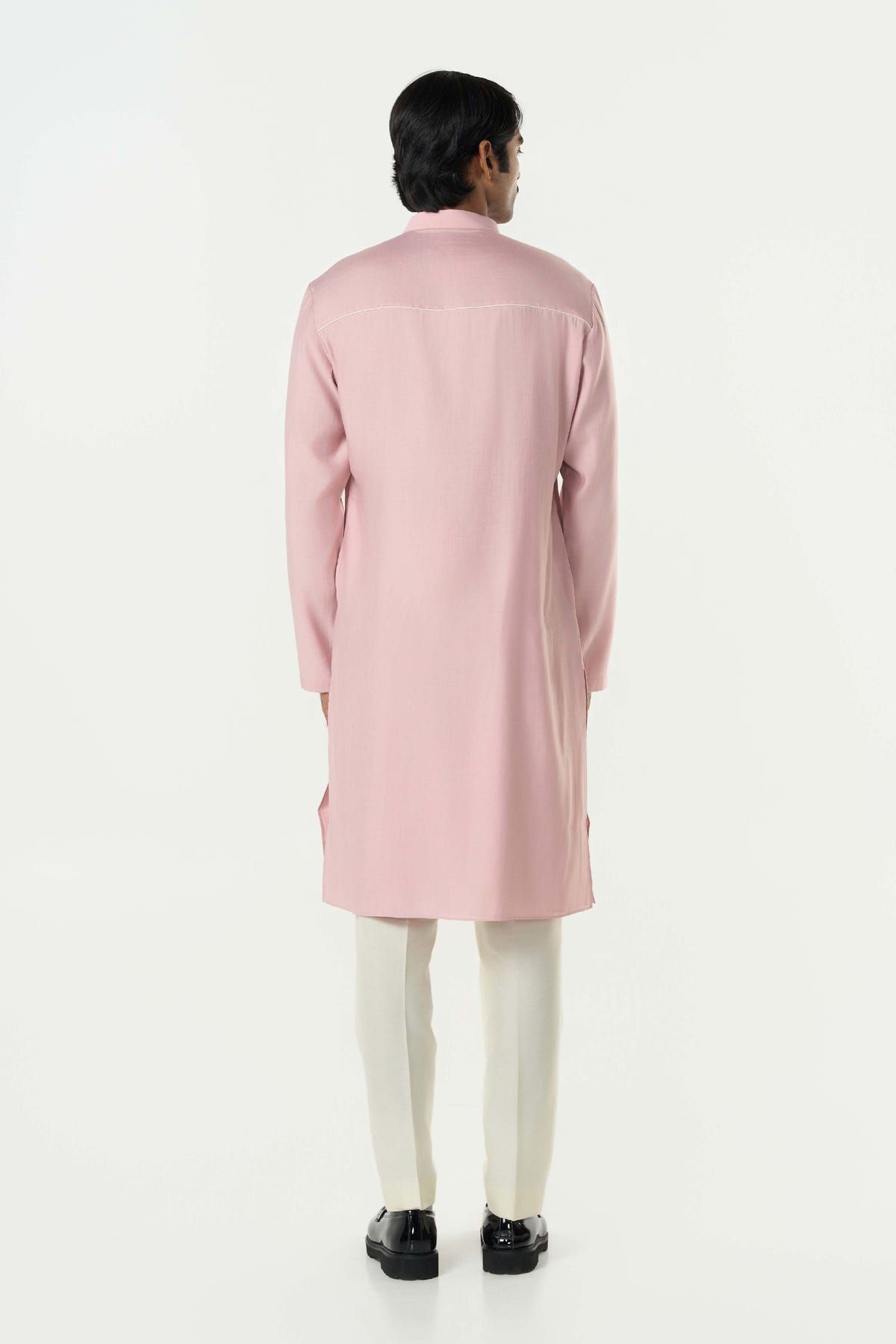 Axis Embroidered Kurta - Pastel Pink - image 4