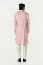 Axis Embroidered Kurta - Pastel Pink view 4