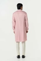Meta Grid Kurta - Pastel Pink view 4