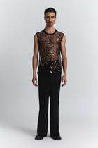 Beam Embellished Net Vest view 2