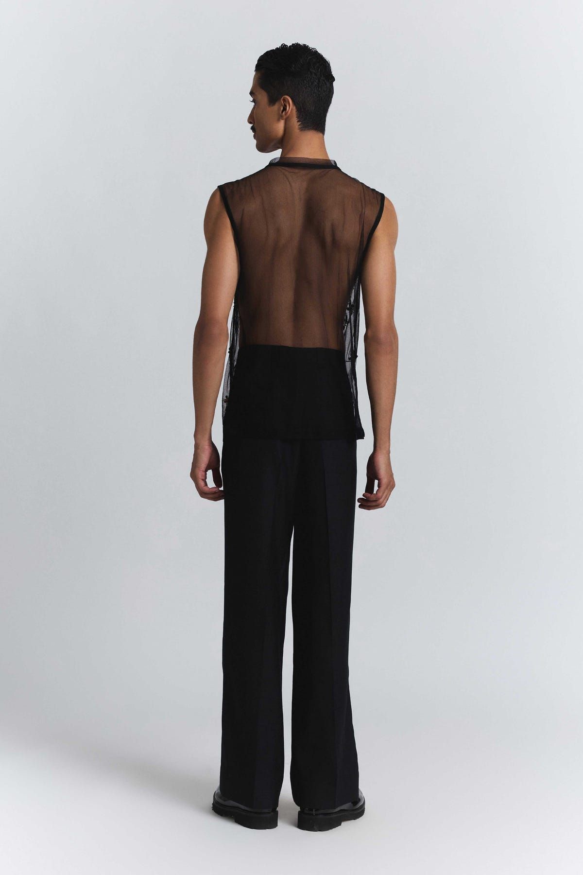 Beam Embellished Net Vest - image 4
