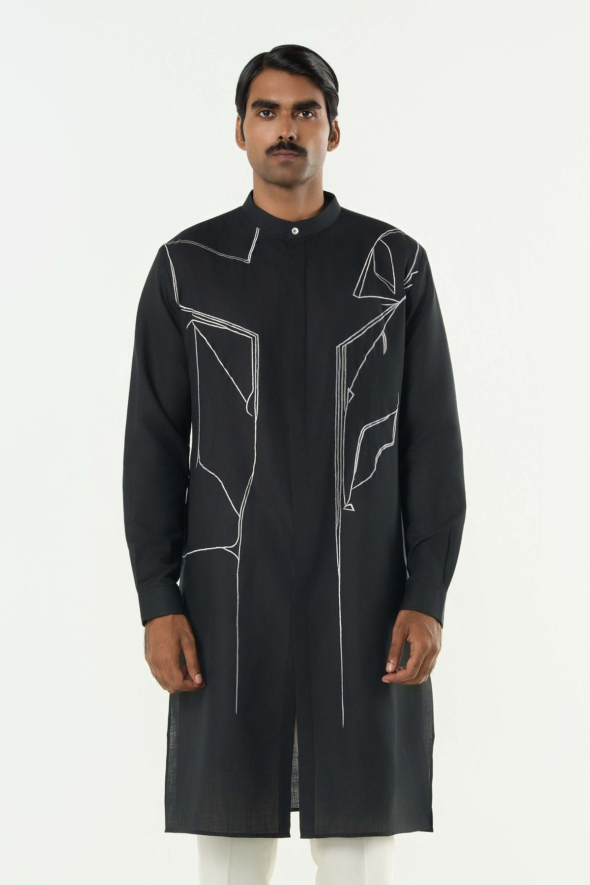 Classic Torrent Kurta - Black - image 1