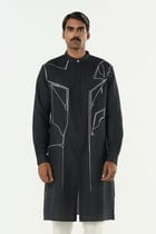 Classic Torrent Kurta - Black view 1