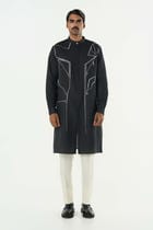 Classic Torrent Kurta - Black view 3