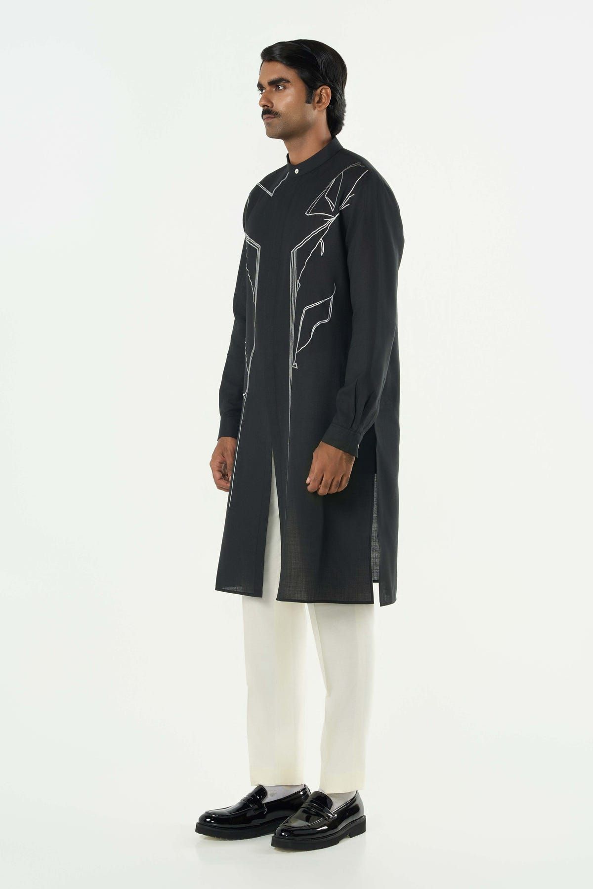 Classic Torrent Kurta - Black - image 5