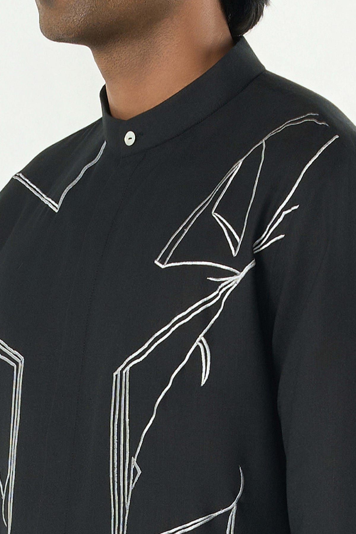 Classic Torrent Kurta - Black - image 6