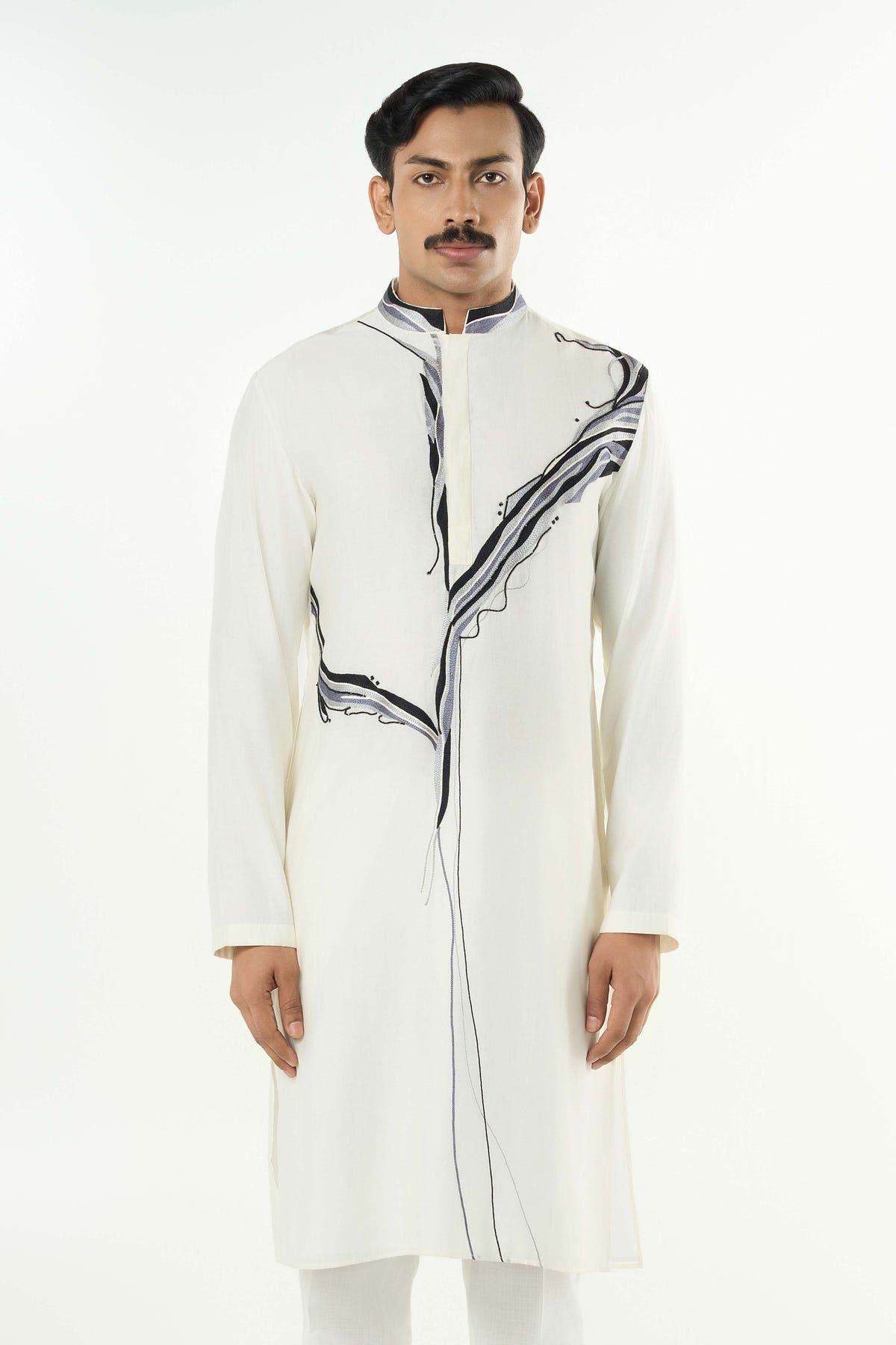The Abstract Kurta - Ivory - image 1