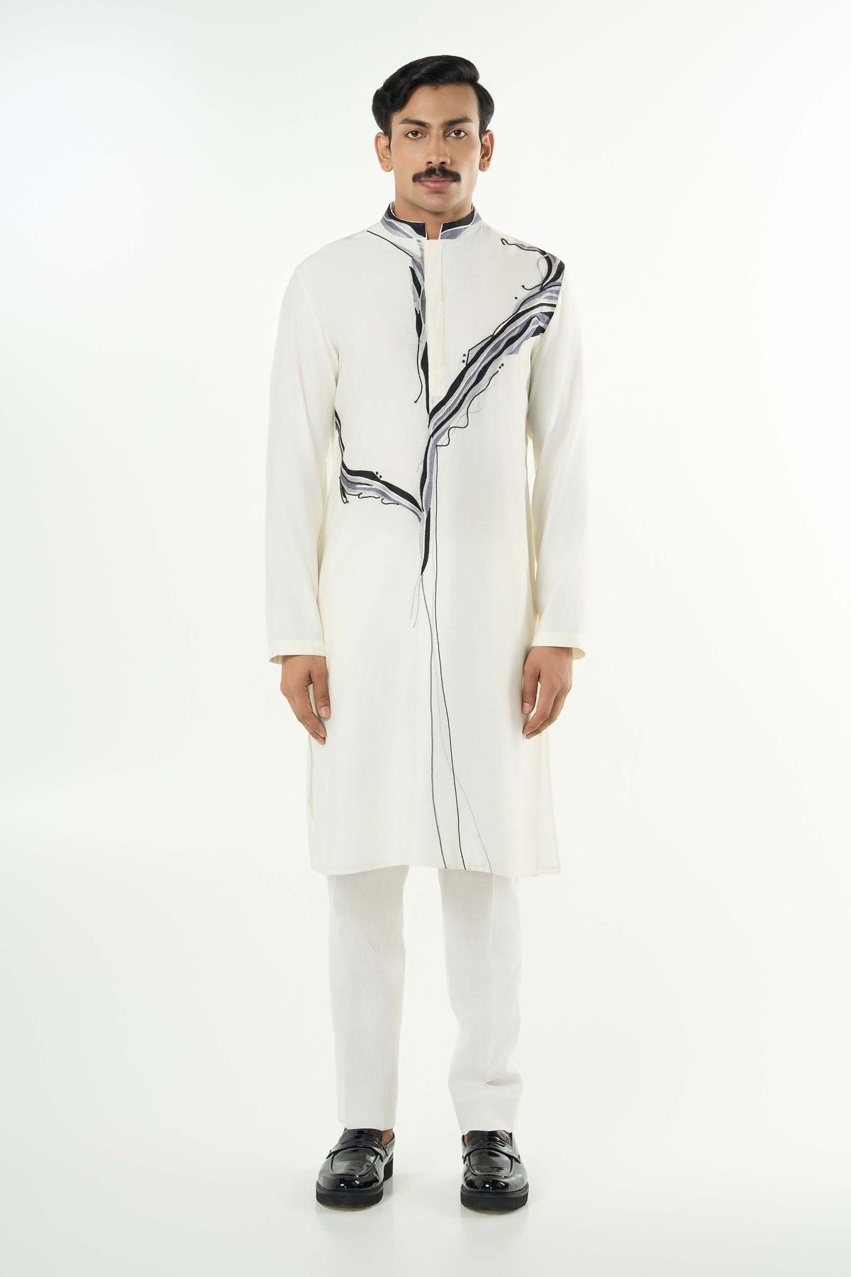 The Abstract Kurta - Ivory - image 3