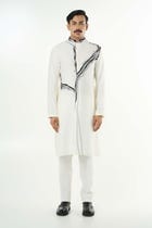 The Abstract Kurta - Ivory view 3