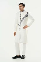 The Abstract Kurta - Ivory view 5