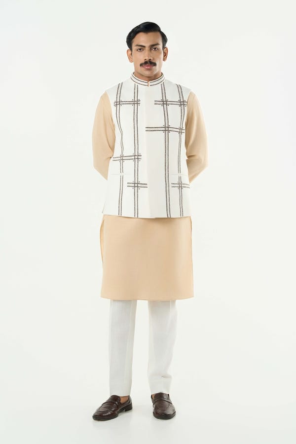 Line out Line — Beam Bandi Jacket Set - Off White