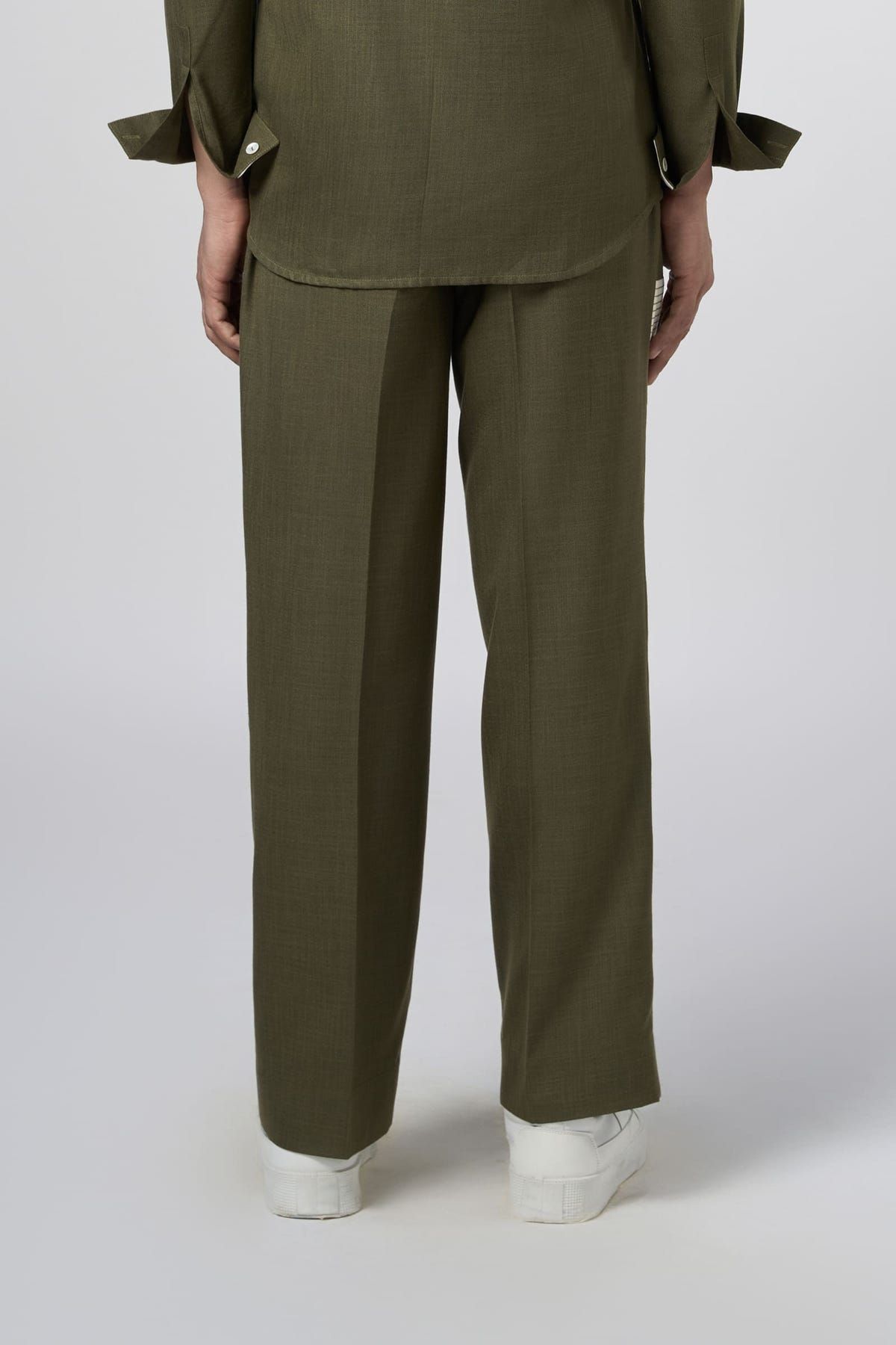 Linear Patch Pants Olive - image 2