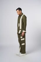 Linear Patch Pants Olive view 4