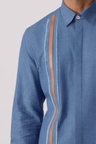 Leather patch accent shirt view 4