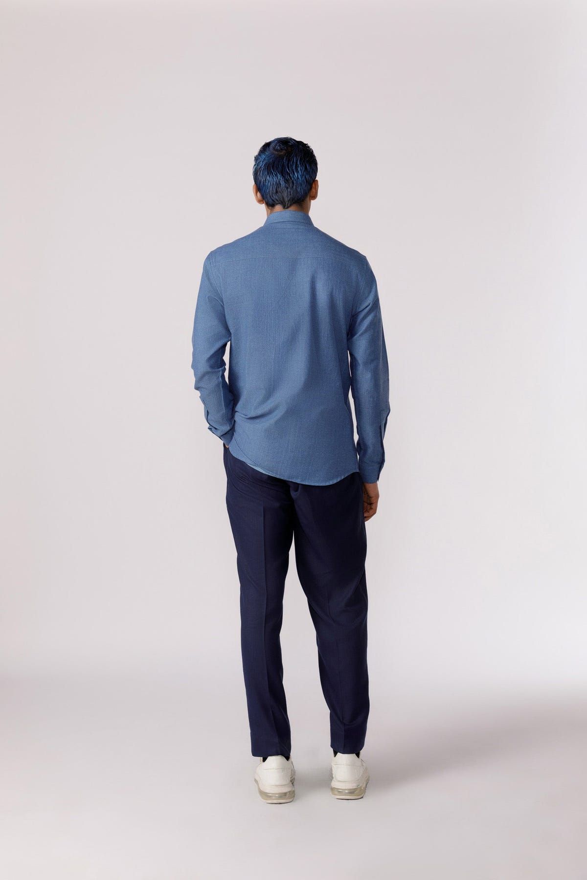 Leather patch accent shirt - image 5