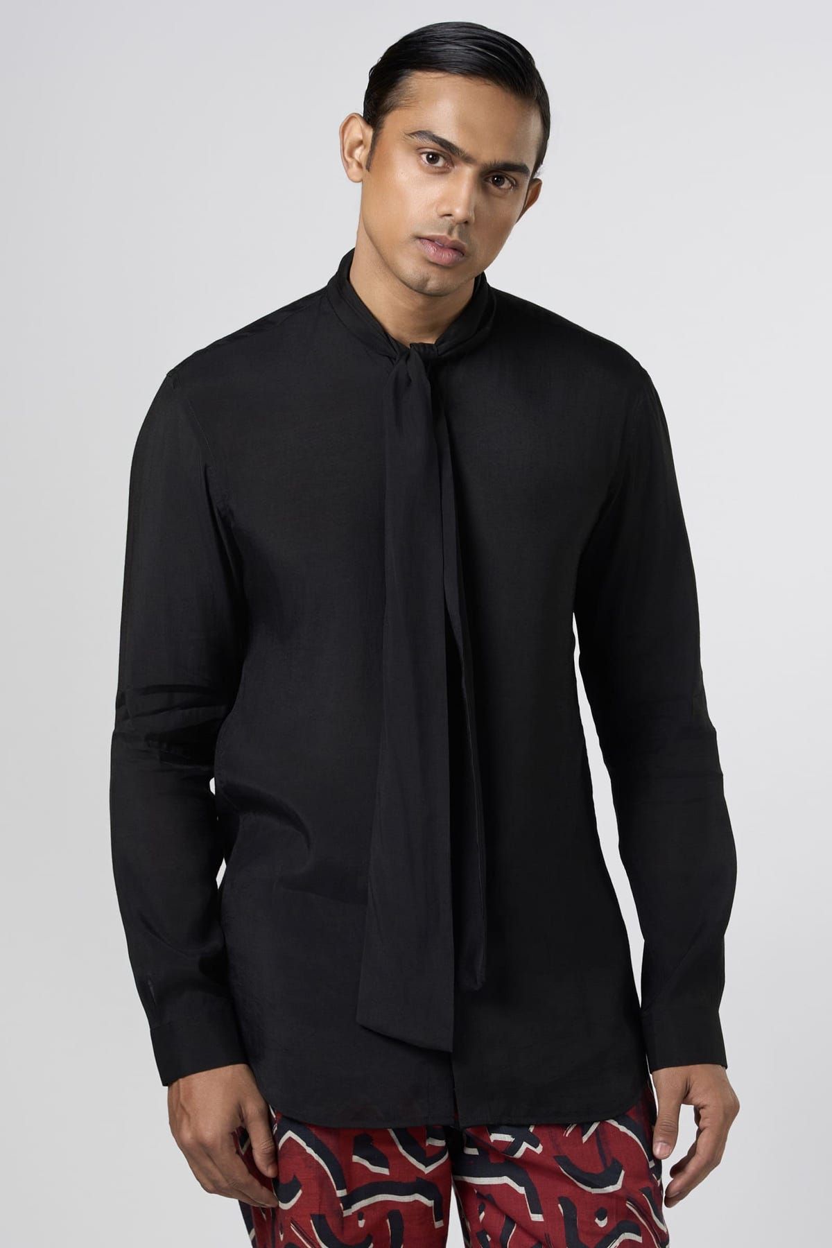 Pussy Bow Shirt Black - image 1