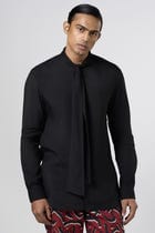 Pussy Bow Shirt Black view 1