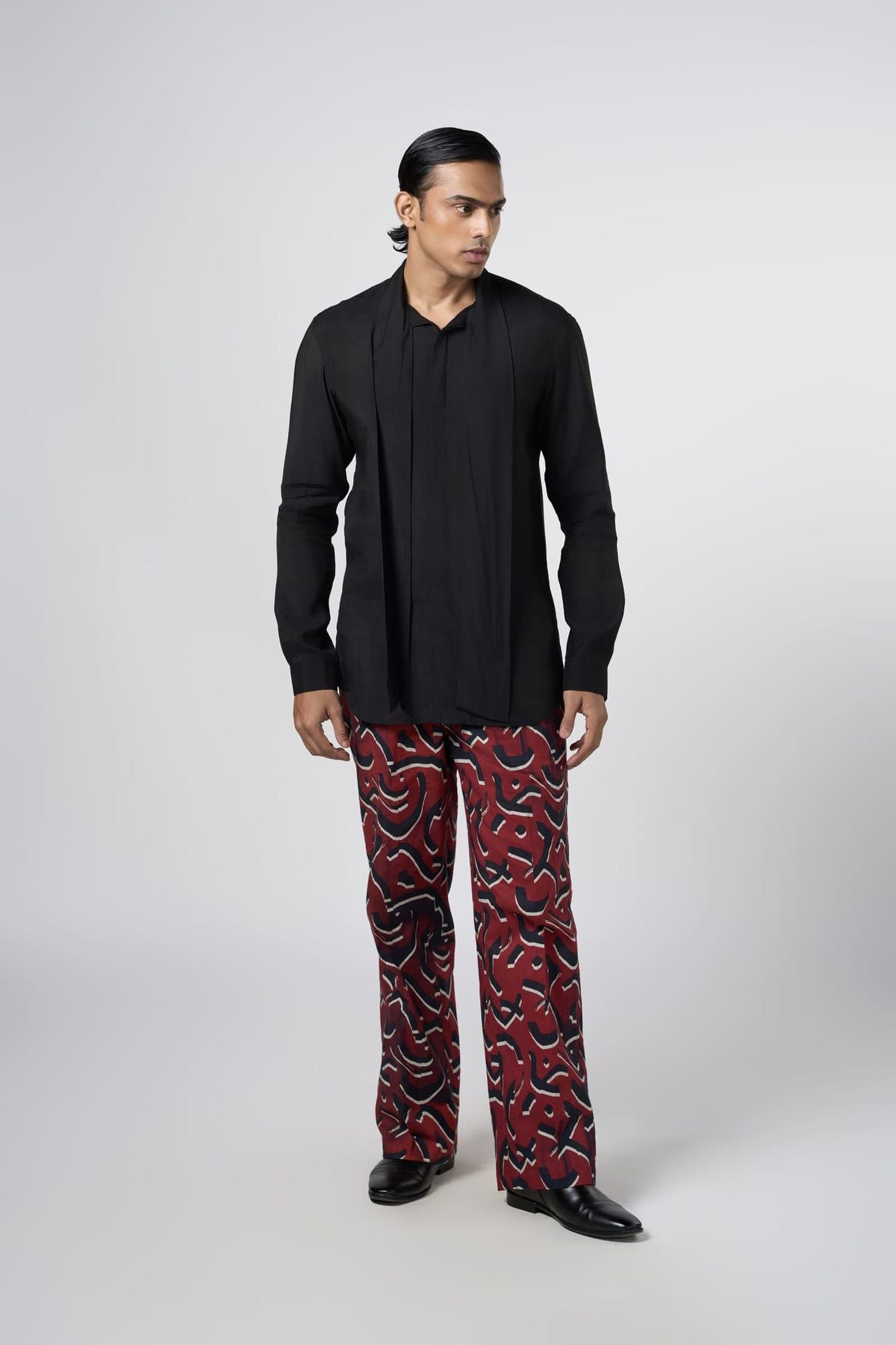 Pussy Bow Shirt Black - image 3