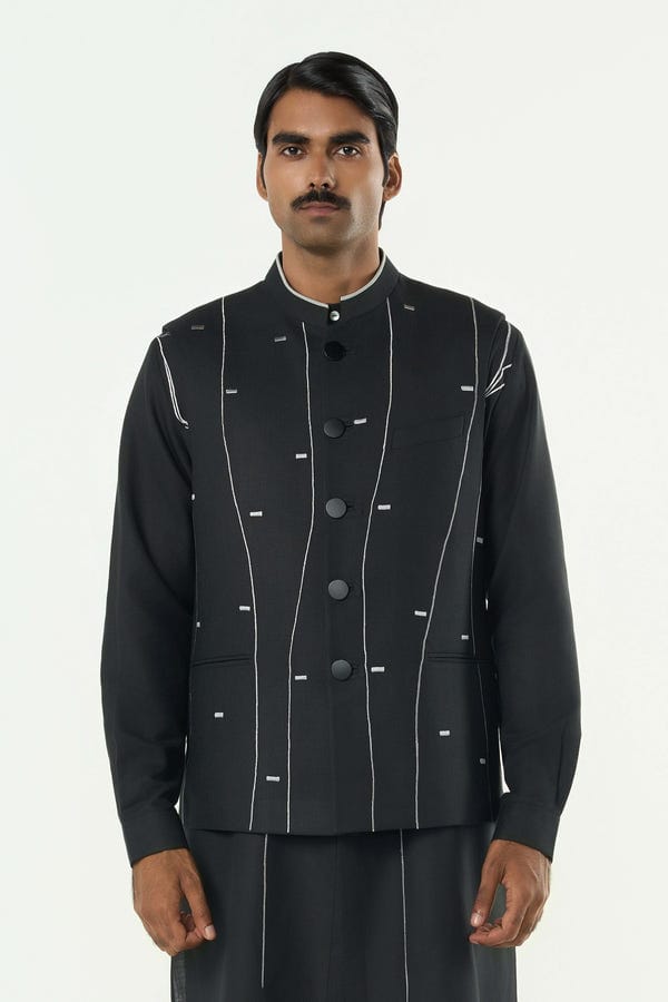Line out Line — Warp Line Bandi Jacket - Black