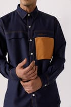 Contrast patch pocket shirt view 3