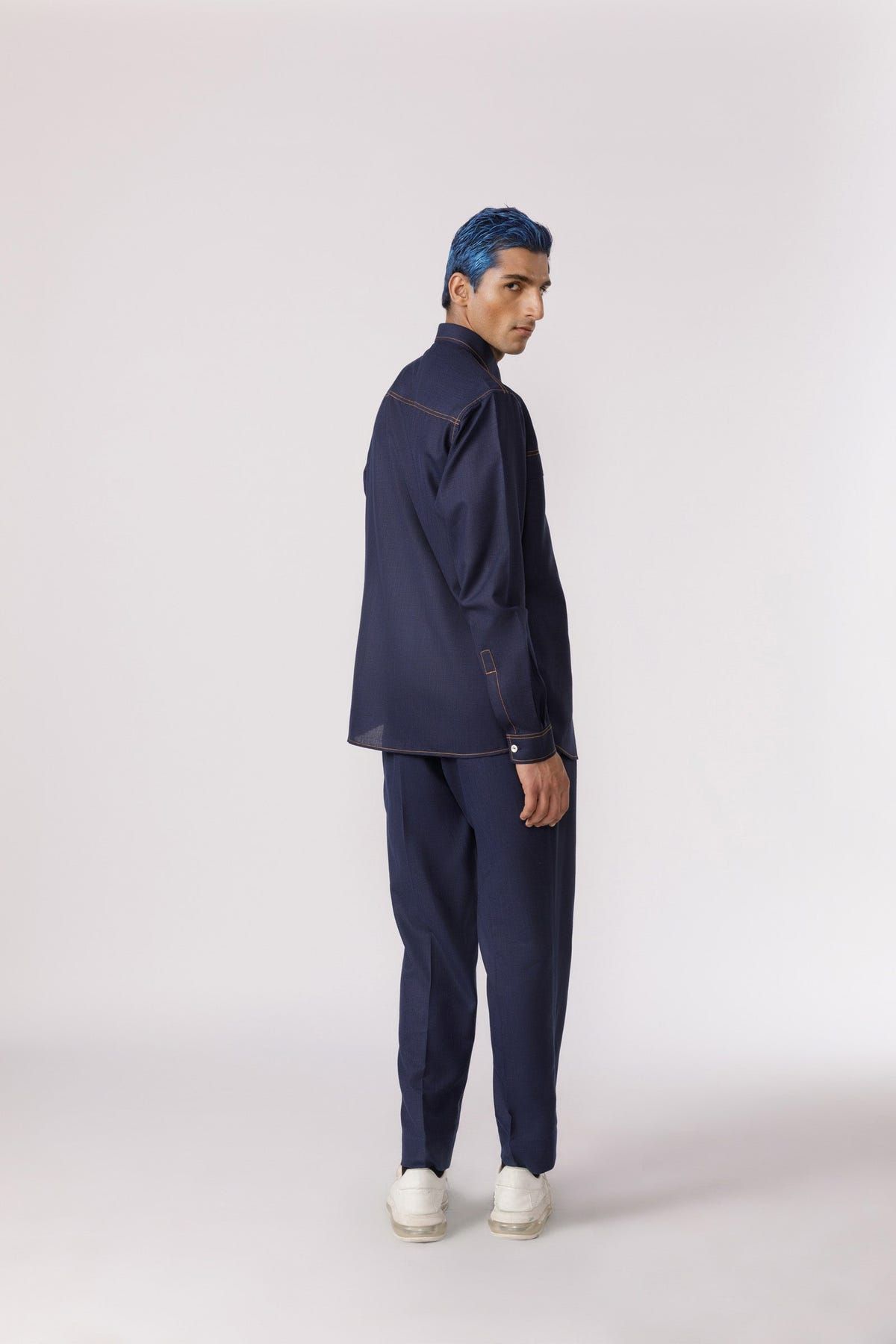 Contrast patch pocket shirt - image 4