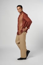 Leather Striped Shirt view 4