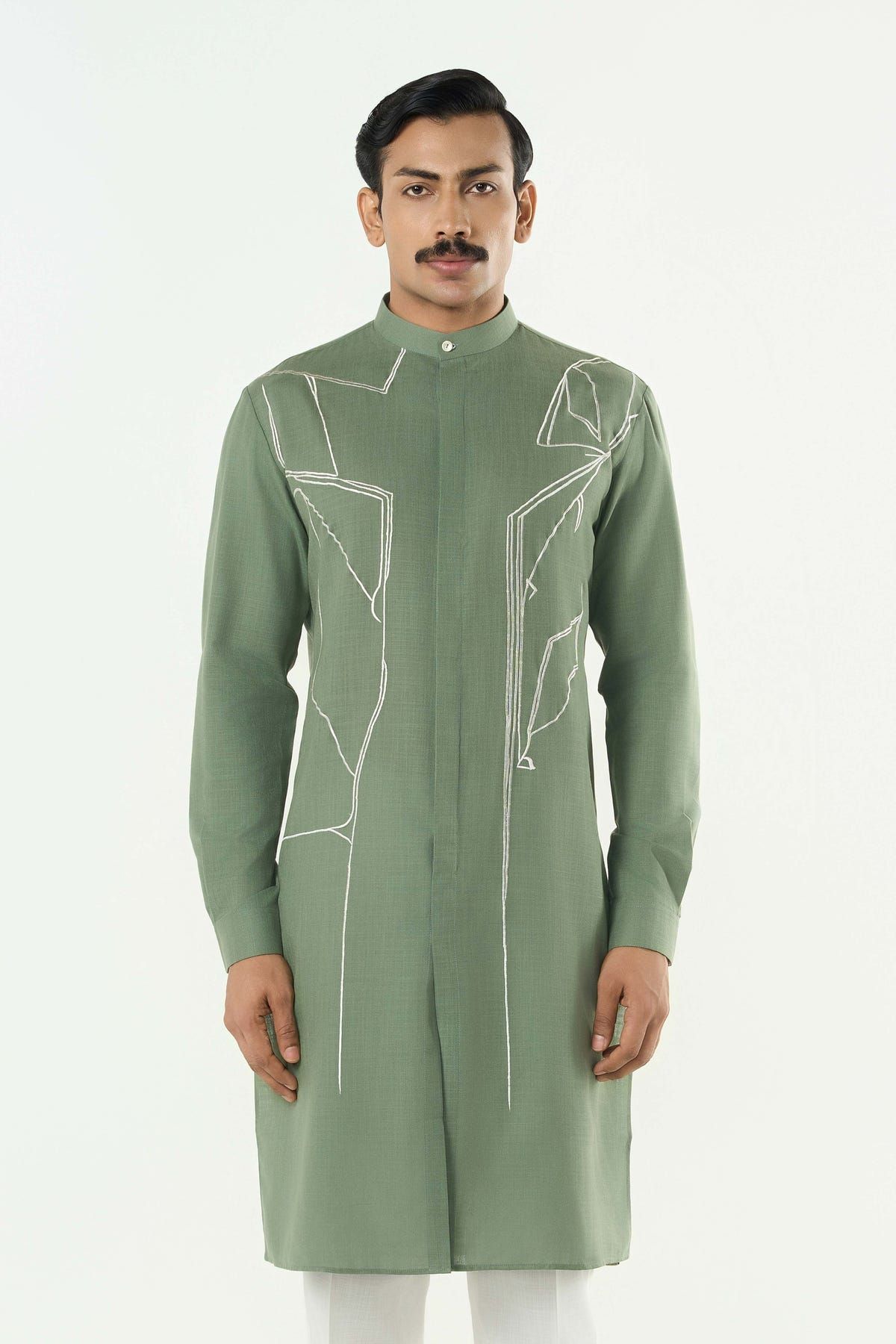 Classic Torrent Kurta - Sage Green - image 1