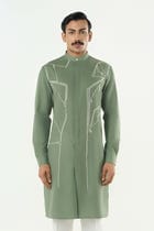 Classic Torrent Kurta - Sage Green view 1