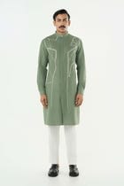 Classic Torrent Kurta - Sage Green view 3
