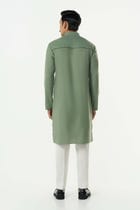 Classic Torrent Kurta - Sage Green view 4
