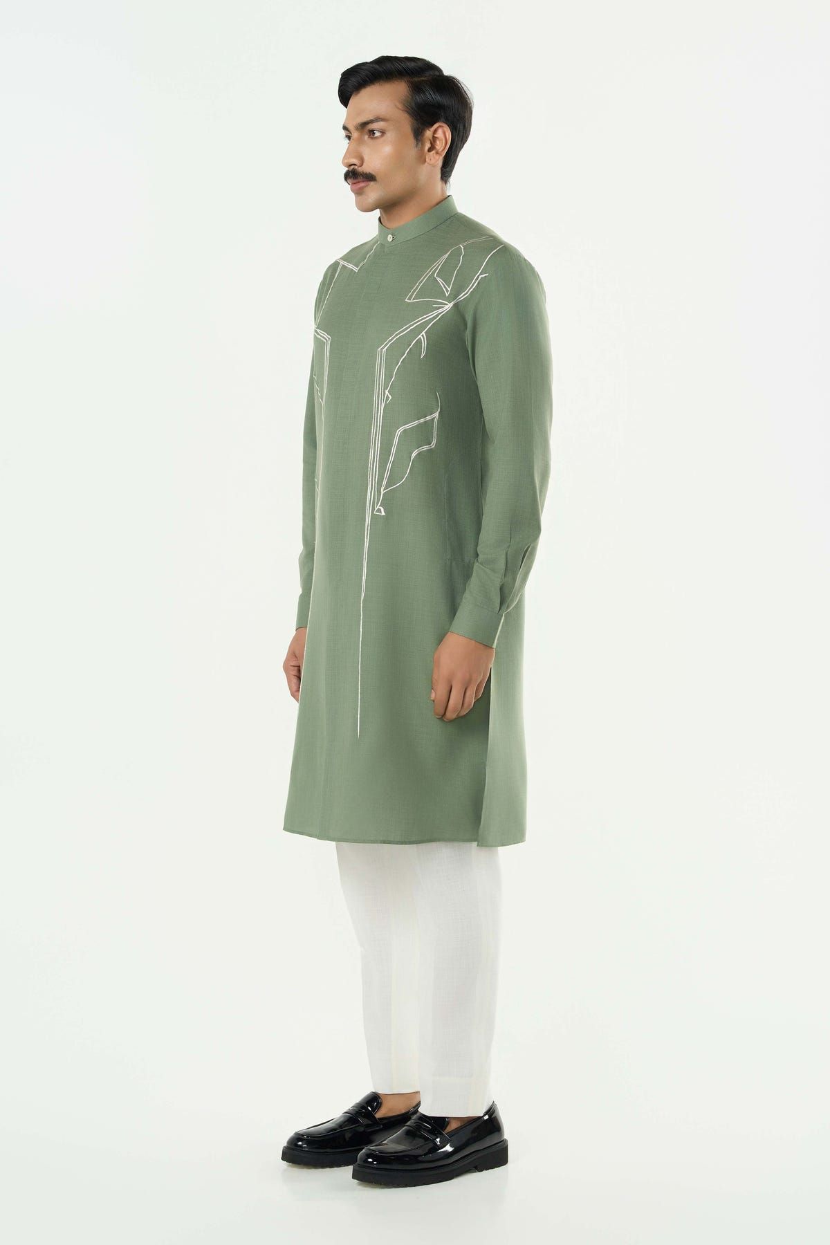 Classic Torrent Kurta - Sage Green - image 5