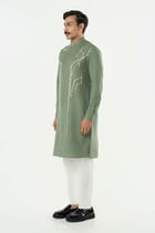 Classic Torrent Kurta - Sage Green view 5