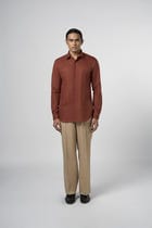 Rust Contrast Stitch Shirt view 2