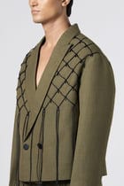Wire Fenced Crop Blazer view 1