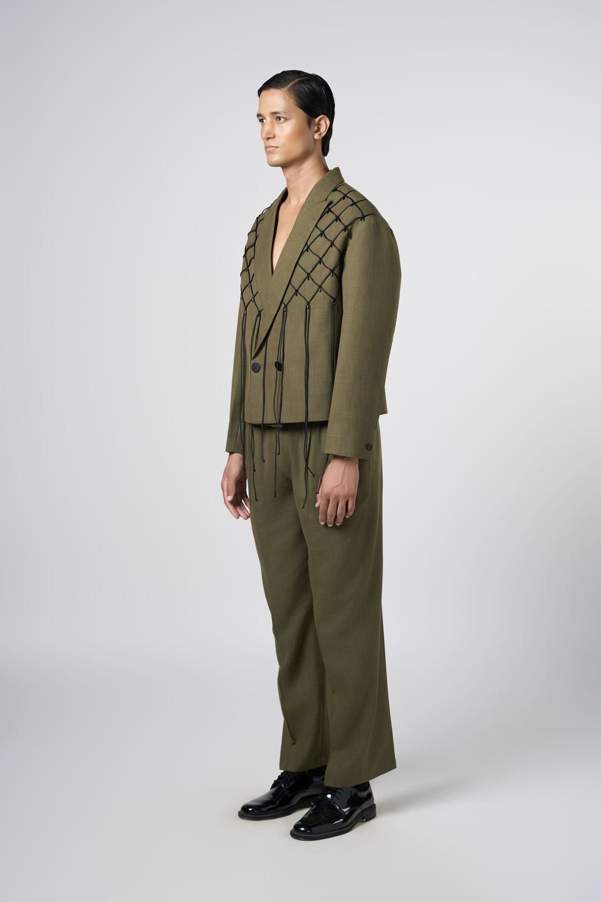 Wire Fenced Crop Blazer - image 3