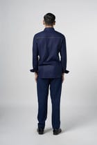 Navy Blue Contrast Stitch  Shirt view 3